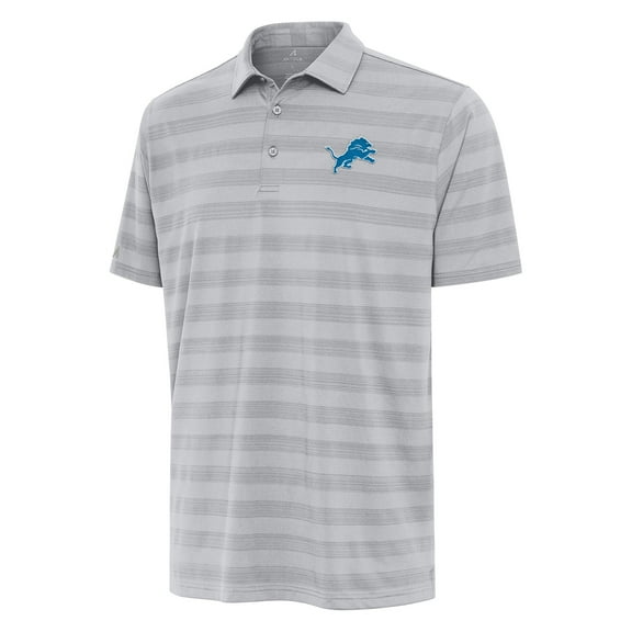 Men's Antigua Gray Detroit Lions Tunnel Polo