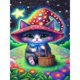 thumbnail image 1 of Cuadros Decorativos 5D bricolaje taladro redondo completo diamante pintura gato Kit arte decoración del hogar (VIP835) Wdftyju de costura negro 4 estilos, 1 of 9