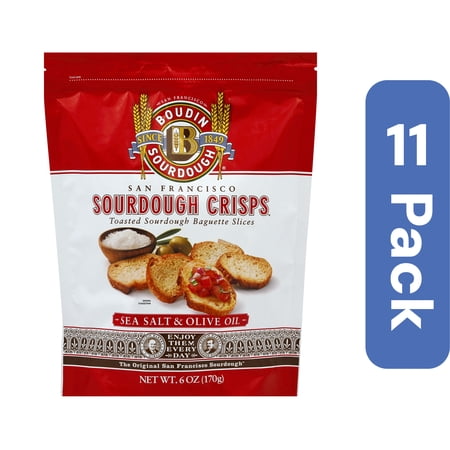 Boudin Sourdough Sea Salt Olive Oil Crisps 6 oz (Pack Of 11)