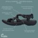 thumbnail image 3 of Sandalias de senderismo Viakix Acadia para mujer, color negro, talla 11, 3 of 8