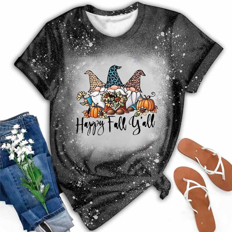 Halloween 'You Can't Sit With Us' Bleached T-Shirt - Funny Sanderson Sisters Hocus Pocus Tee For Women