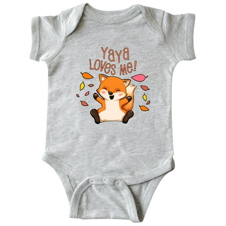 

Inktastic Yaya Loves Me!- cute baby fox Gift Baby Boy or Baby Girl Bodysuit