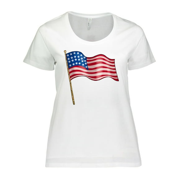 Inktastic American Flag Design Women's Plus Size T-Shirt