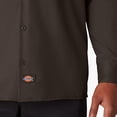 thumbnail image 4 of Dickies Mens Long-Sleeve Work Shirt, M, Dark Brown, 4 of 6