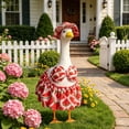 thumbnail image 2 of Ouuluon 3 Piece Porch Goose Outfits, Cute Easy to Wear Decorative Clothes, 23 inch Goose Outfits with Sun Hat Bow Top for Porch Garden Outdoor Yard, 2 of 7