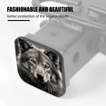 thumbnail image 3 of Hitch Cover Fits For 2-Inch Hitch,The Intense Allure Of A Wolf In A Monochrome Scenerubber Trailer Hitch Cover Tube Plug Insert,Car Exterior Accessories, Receiver Tube Hitch Plug, 3 of 6
