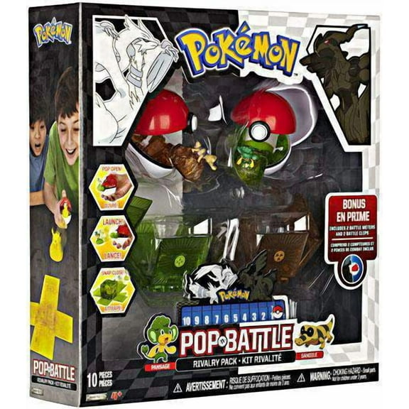 Pokemon Series 2 Pop n' Battle Pansage vs. Sandile Rivalry Pack