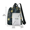thumbnail image 3 of FORMRS Women's Travel Backpack Purse Anti-Theft Hidden Pockets Casual Shoulder Bag, Orange Fireflies Pattern, 3 of 7