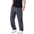 thumbnail image 7 of Domuza Men's Parachute Sweatpants Y4k Baggy Track Pants Drawstring Wide Leg Casual Trousers Streetwear Gray XL, 7 of 7