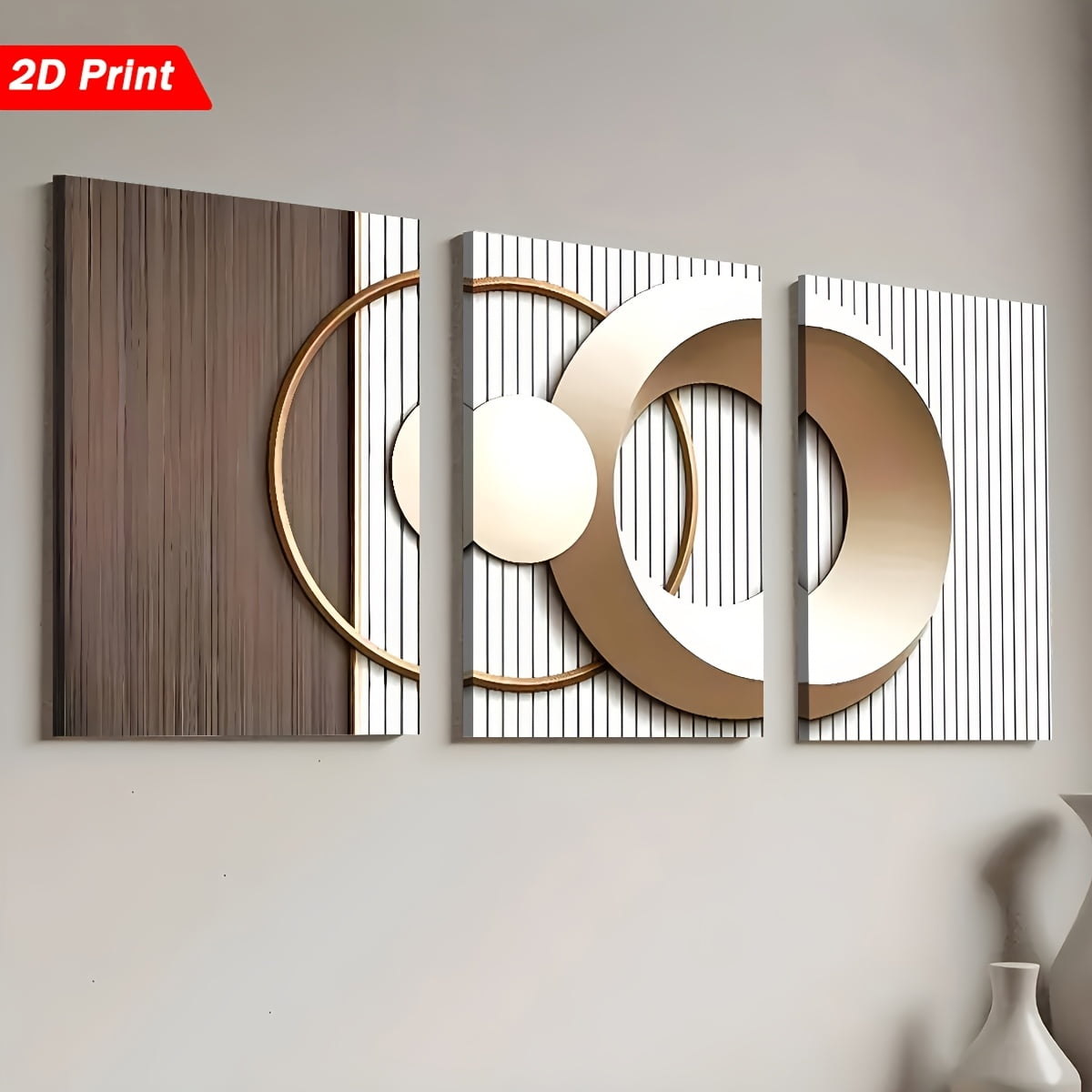 2D Flat 2D Plane Printing, 3 Luxury Modern Fashion Abstract Art, Framed Canvas Paintings And Posters, Ready to Hang, Home Decoration, Wall Art, Room Decoration, HD Printing,