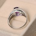 thumbnail image 3 of Natural Blue Amethyst Ring,Solitaire Ring,Sterling Silver Ring For Men & Woman, 3 of 4