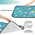 thumbnail image 4 of Qxltty Cartoon Mermaids Blue Pattern Cat litter Pads Pet Set of 2 Diaper Mats Center Anti-leakage Layer Absorbent Soft and Comfortable, 4 of 7