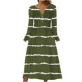 thumbnail image 1 of Long Sleeve Dress,Long Dress for Women Summer,Womens Fashion Printed Casual Long Sleeve V-Neck Dress,3/4 Sleeve Dress for Women,Dress for Women Casual Summer, 1 of 5