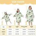 thumbnail image 3 of Dailycode Wearable Blanket Hoodie Oversized Sherpa Flannel Blankets with Pocket for 3-14 Year Old Cartoon Cute Daisy and Crocodile, 3 of 7