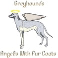 thumbnail image 2 of CafePress - Greyhounds Angels With Fur Coats -  Round Wood Ornament 4", 2 of 2