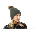 thumbnail image 3 of Chapeau et Gants pour Femmes, Tricots d'Hiver, 2 Pcs, Vert Armée, 3 of 5
