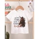 thumbnail image 3 of Young Girl Casual Floral & Horse Print Short Sleeve Crew Neck T-Shirt, Suitable For Summer, 3 of 7