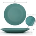 thumbnail image 2 of Homienly Wheat Straw Plate Set, 9 Inch 8 Pack, Unbreakable Microwave Dishwasher Safe Household Tableware Replace Plastic, Plastic Plates and Dinner Plate Set for Home, Dorm, Party and Travel, Green, 2 of 8