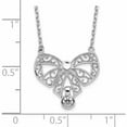 thumbnail image 2 of Sterling Silver Rhodium-Plated Polished April Bow Cz Birthstone Necklace Made In United States -Jewelry By Sweet Pea, 2 of 6
