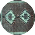 thumbnail image 1 of Ahgly Company Indoor Round Persian Light Blue Traditional Area Rugs, 3' Round, 1 of 4
