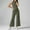 001 Army Green, variant on Women's Summer 2 Piece Outfits Mock Neck Tank Top Cropped Wide Leg Pants Lounge Sets 2025 Fashion Tracksuit