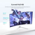 thumbnail image 2 of Byone 24 in Gaming Curved Monitors 1920x1080P HDMI VGA 75Hz 5ms FHD LED Monitors-White, 2 of 10