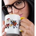 thumbnail image 2 of 3drose, Silly Santa and Christmas Donkey, 11oz Two-tone Yellow Mug, 2 of 6