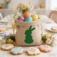 thumbnail image 2 of Topukaiba Easter Bunny Jute Drawstring Gift Bags Burlap Treat Pouches Party Favors For Candy & Eggs Green Free Size, 2 of 6