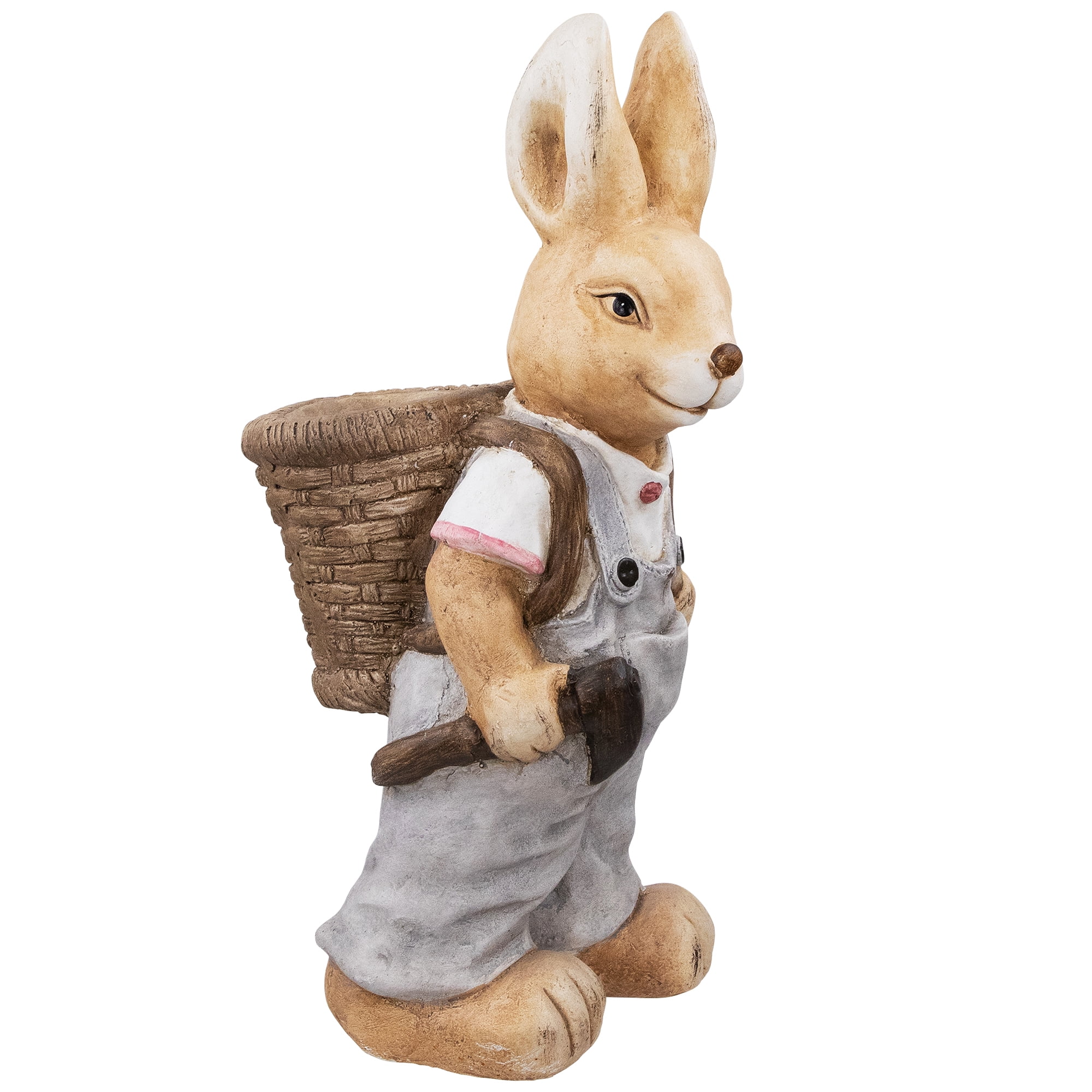 Northlight Boy Rabbit Outdoor Easter Garden Planter - 19.25"
