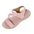 thumbnail image 1 of Sandalias de Cuña de Mujer Casual con Correas Tejidas Transpirables Y Suela Gruesa para Playa Y Viajes, Sandalias de Correa de Tobillo Ajustables en Colores Versátiles, 1 of 9