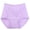 Purple, variant on Womens Briefs Underwear Plus Size Solid Plus Size Underwear High Waist Leak Proof Cotton Crotch Shorts Underwear Panties