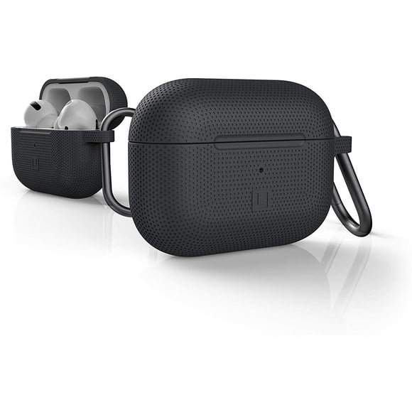 [U] by UAG Compatible with AirPods Pro Case Soft Smooth Silicone Stylish Dot Pattern Protective Cover with Carabiner