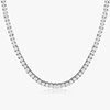 Cate & Chloe Olivia 18k White Gold Plated Tennis Necklace with Simulated Diamond Crystals for Women