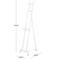 thumbnail image 4 of DecMode 16" x 57" White Metal Tall Adjustable Floor 3 Tier Geometric Easel, 1-Piece, 4 of 12