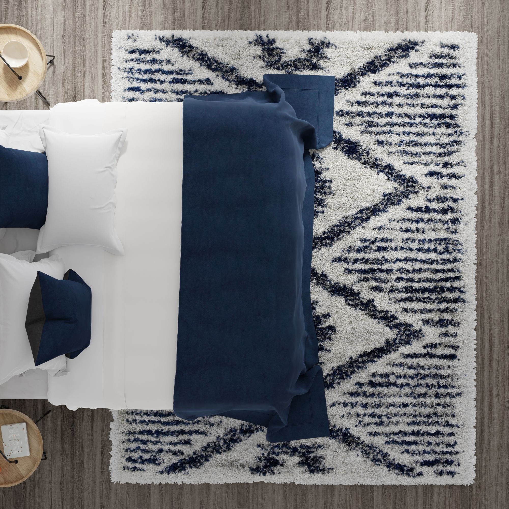Mason Brooks Indigo Shag CG80A Transitional Geometric 8'3" X 10'0" Area Rug