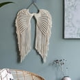 thumbnail image 3 of Macramé de Ángel tejida nórdica con bor , decoración de pared, colgante, tapiz para dormitorio, boda, gar, guardería, adorno perfecl Macramé Tela decorativa, 3 of 8