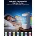thumbnail image 6 of Teanyotink Portable Air Conditioners, Evaporative Air Cooler Upgraded   Cool Mist 3 in 1, 2/4/6/8H Timer,7 Color Lights Misting Humidifier Personal Mini AC Desktop Fan for Room Home Bedroom Office, 6 of 8