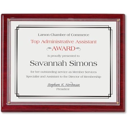 PaperDirect Oak Finish Wood Slide-In Certificate Wall Plaque, 11.25 x 13.75 Inches, Holds 8.5 x 11 Inch Certificate, Recognition Award For School, Work, Appreciation Awards