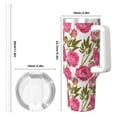 thumbnail image 4 of KLL Rose Flowers Print 40oz Stainless Steel Insulated Car Cup Coffee Mug with Spillproof Lid - Keep Your Drink Hot or Cold on the Go, 4 of 8
