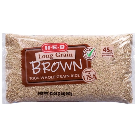 H‑E‑B Long Grain Brown Rice 2 lbs