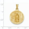 thumbnail image 3 of 14K Yellow Gold Polished D/C Lady Of Guadalupe Circle Pendant (33 X 23.5) Made In Mexico k5632, 3 of 3