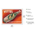 thumbnail image 2 of Vittel - La Santé en Bouteille - French Mineral Water - Vintage Advertising Poster by Pierre Bellenger and Emmanuel Gaillard c.1950s - Fine Art Matte Paper Print (Unframed) 24x32in, 2 of 4