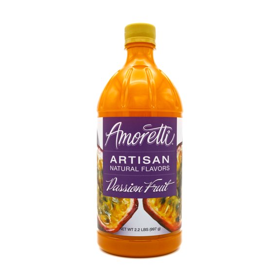 Amoretti - Natural Passion Fruit Artisan Flavor Paste 2.2 lbs - Use In Pastry, Savory, Brewing & Ice Cream Applications, Preservative Free, Gluten Free, No Artificial Sweeteners, Highly Concentrated