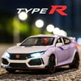 thumbnail image 5 of 1/32 Honda Civic Type R Toy Car For Children Diecast Miniature Model Pull Back Doors Openable Sound Light Collection Gift Boys, 5 of 9