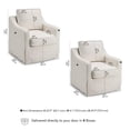 thumbnail image 7 of Pemberly Row Swivel Accent Chairs With Slipcovers Set of 2 in Ivory Basketweave, 7 of 7