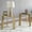 Gold, variant on Tina's Home Round End Tables, Wood Fluted Side Tables, Modern Accent Tables for Living Room, Apartment, Small Spaces, Black