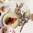 thumbnail image 2 of Easter Bunny Placemats, Round Linen Table Mats, Spring Summer Table Decor for Easter Holiday Dining(D), 2 of 6