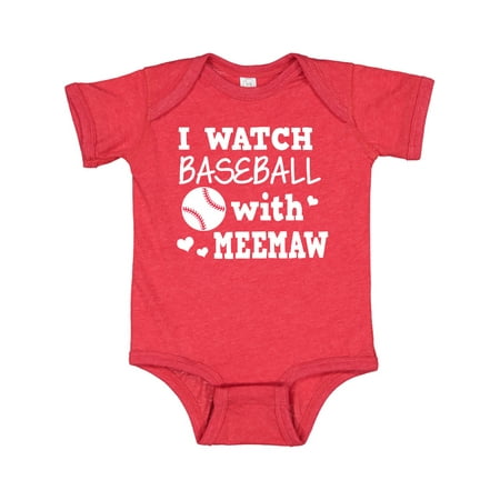 

Inktastic I Watch Baseball with My Meemaw Gift Baby Boy Bodysuit