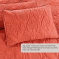 thumbnail image 7 of Quilt Set King/Cal King/California King Size Coral - Oversized Bedspread - Microfiber Coverlet - Includes 1 Quilt and 2 Shams, Ocean Star Pattern, 7 of 7
