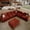 Orange-Central Console, variant on 120" 6-Seat L-Shaped Modular Sectional Sofa, Linen Fabric with Storage Ottoman, Cup Holders, Hidden Storage & USB Ports, Large Size for Living Room